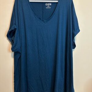 Warehouse One Deep Blue V-Neck Tee Shirt